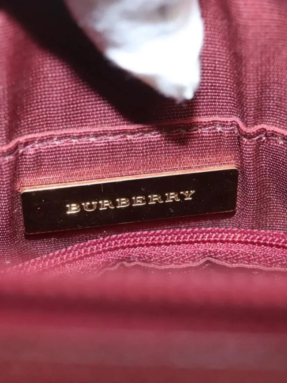 BURBERRY Nova Check Hand Bag Canvas Beige Gold Auth BA2673 - Picture 10 of 16